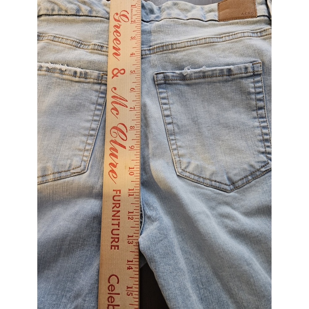 Aeropostale High Rise Curvy Jegging Jeans‎ Women's 12R Light Wash Distressed NWT - Picture 9 of 10